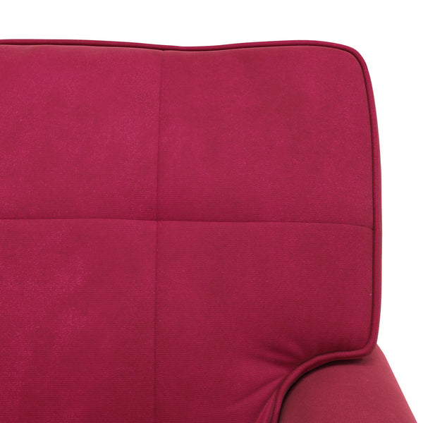 Weinrote Samt Lounge Liege mit Kissen