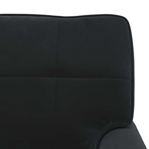 Schwarze Samt Lounge Liege mit Kissen