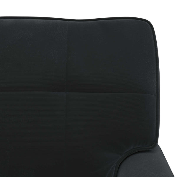 Schwarze Samt Lounge Liege mit Kissen