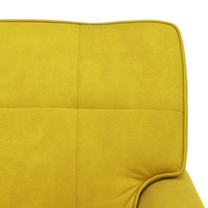vidaXL Chaise longue avec coussin jaune 91 x 157 x 91 cm velours