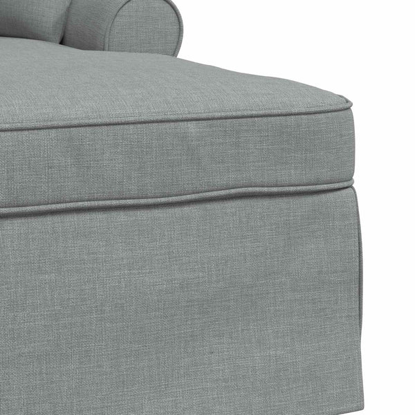 Hellgraue Chaiselongue mit Kissen