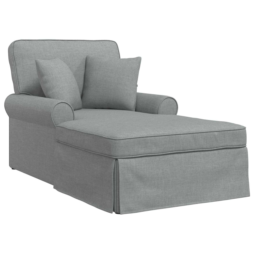 vidaXL Canapé à bascule avec coussins 3 pcs Gris clair Tissu