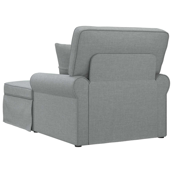 Hellgraue Chaiselongue mit Kissen