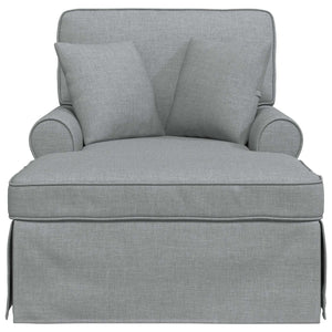 Hellgraue Chaiselongue mit Kissen