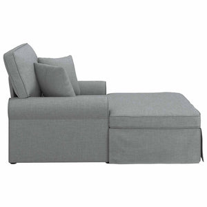 Hellgraue Chaiselongue mit Kissen