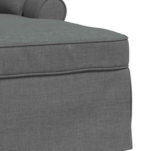 Dunkelgraue Stoff Chaiselongue mit Kissen