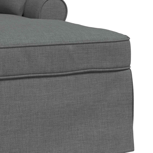Dunkelgraue Stoff Chaiselongue mit Kissen