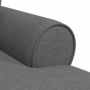 Dunkelgraue Stoff Chaiselongue mit Kissen