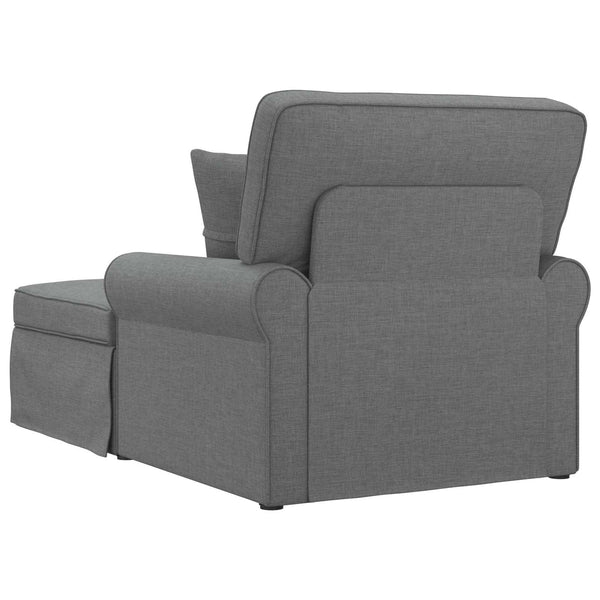 Dunkelgraue Stoff Chaiselongue mit Kissen