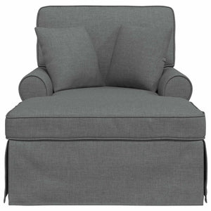 Dunkelgraue Stoff Chaiselongue mit Kissen