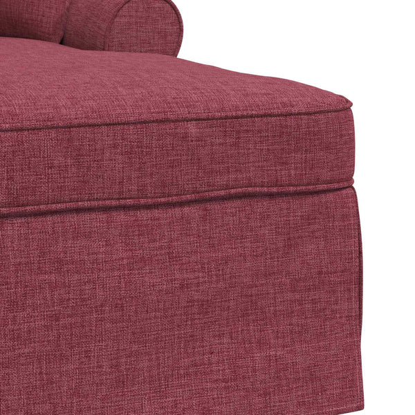 Weinrote Chaiselongue mit Kissen