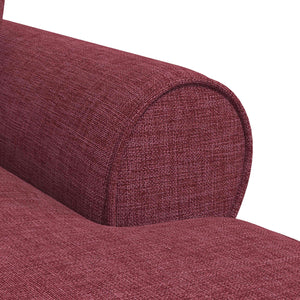 Weinrote Chaiselongue mit Kissen