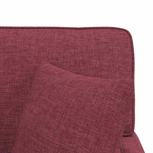 Weinrote Chaiselongue mit Kissen