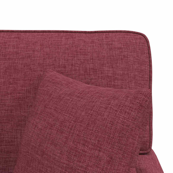 Weinrote Chaiselongue mit Kissen
