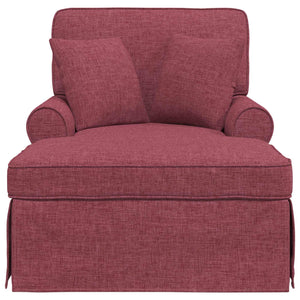 Weinrote Chaiselongue mit Kissen
