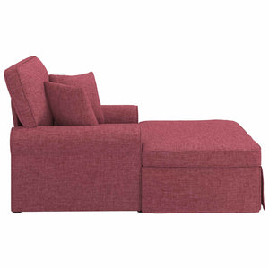 Weinrote Chaiselongue mit Kissen