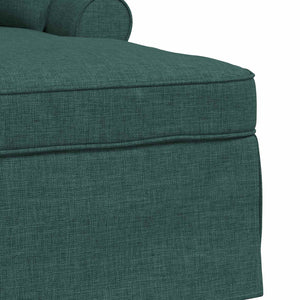 Dunkelgrüne Chaiselongue mit Kissen