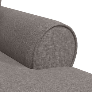 Taupe Chaiselongue mit Kissen