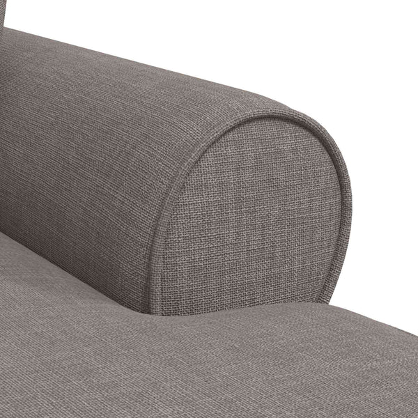 Taupe Chaiselongue mit Kissen