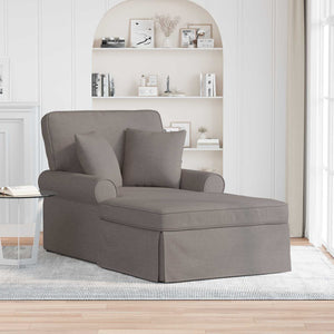 Taupe Chaiselongue mit Kissen