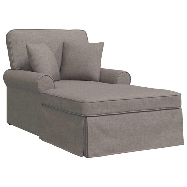 Taupe Chaiselongue mit Kissen