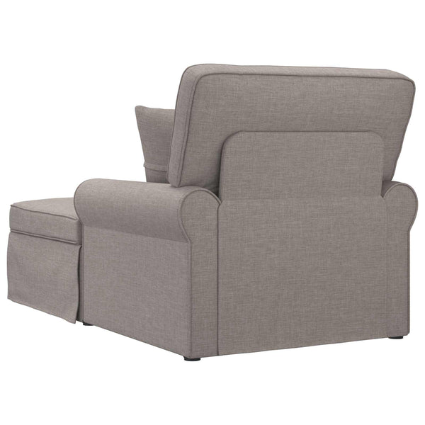 Taupe Chaiselongue mit Kissen
