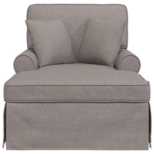 Taupe Chaiselongue mit Kissen