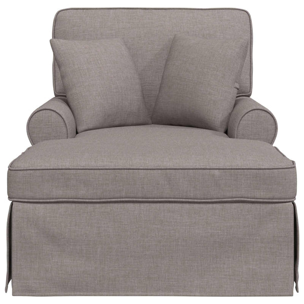 Taupe Chaiselongue mit Kissen