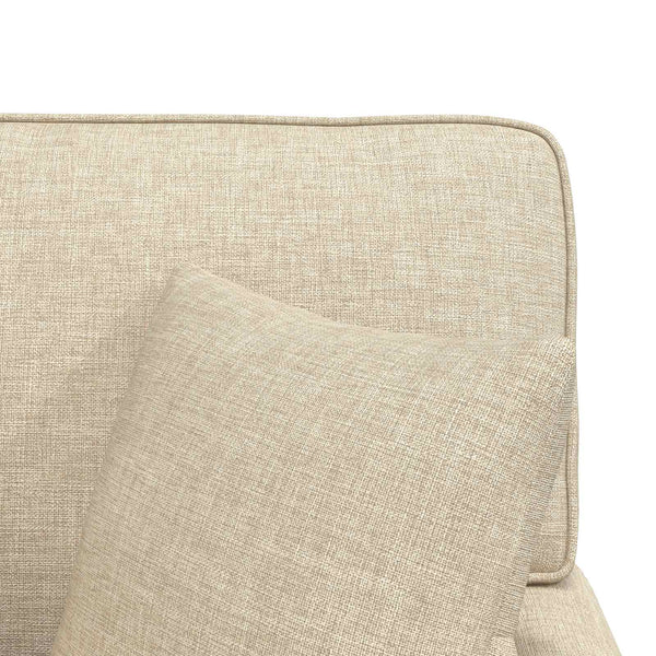 vidaXL Chaise longue avec jupe avec oreillers avec coussins 3 pcs Crème Tissu