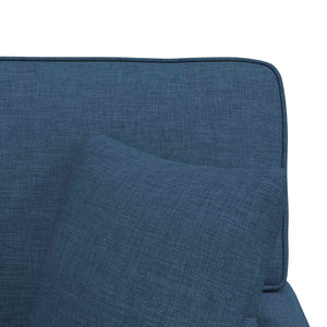 Blaue Chaiselongue mit Kissen, 3-teilig