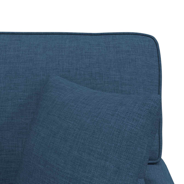 Blaue Chaiselongue mit Kissen, 3-teilig