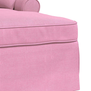 vidaXL Chaise longue à bascule avec coussins 3 pcs Tissu rose