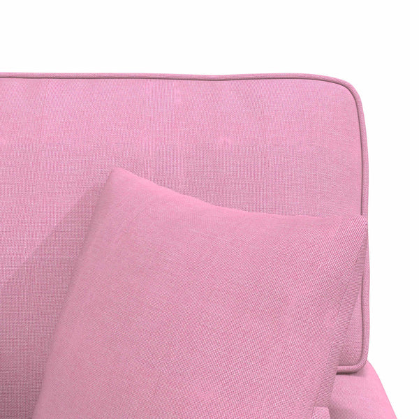 vidaXL Chaise longue à bascule avec coussins 3 pcs Tissu rose