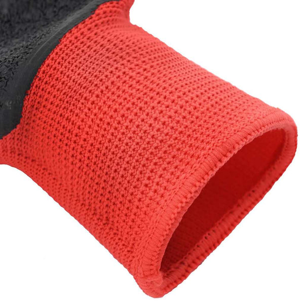 Arbeitshandschuhe Rot/Schwarz, Größe 7/S, 12er-Pack