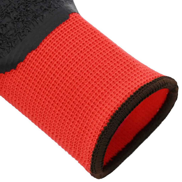 Arbeitshandschuhe Rot/Schwarz, Größe 8/M, 12er-Pack
