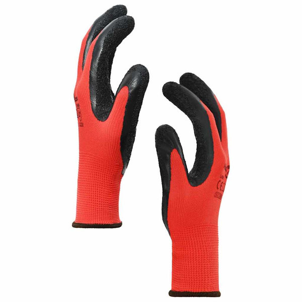 Arbeitshandschuhe Rot/Schwarz, Größe 8/M, 12er-Pack