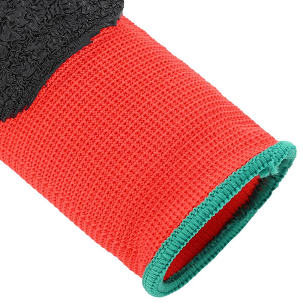 Arbeitshandschuhe Rot/Schwarz, Größe 11 (XXL), 12er-Pack