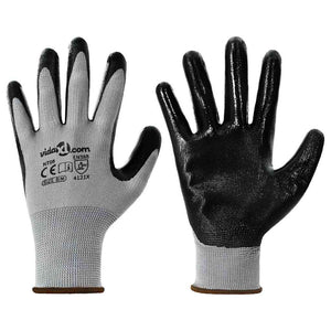 Arbeitshandschuhe Grau/Schwarz, Größe 8 (M), 12er-Pack