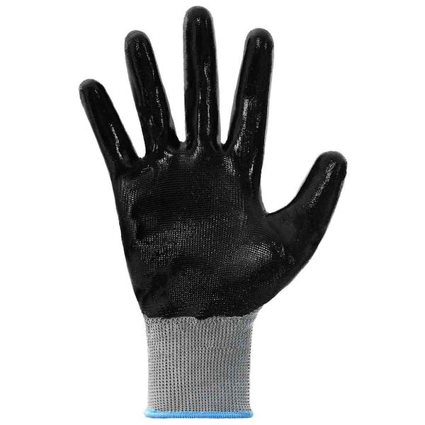 Arbeitshandschuhe Grau/Schwarz, Größe 9 (L), 12er-Pack