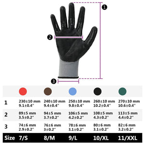 Arbeitshandschuhe Grau/Schwarz XL (24 Stück)