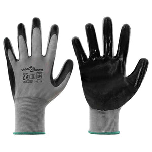 Arbeitshandschuhe Grau/Schwarz XXL (12er-Pack)
