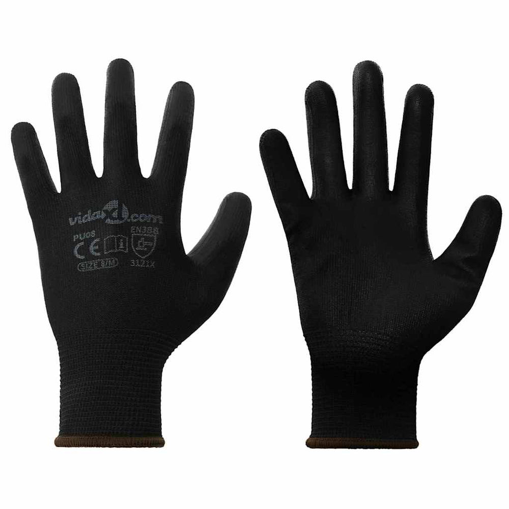 Arbeitshandschuhe 24er Pack Schwarz Größe 8/M