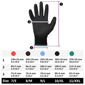 Arbeitshandschuhe Schwarz 12er-Pack XXL
