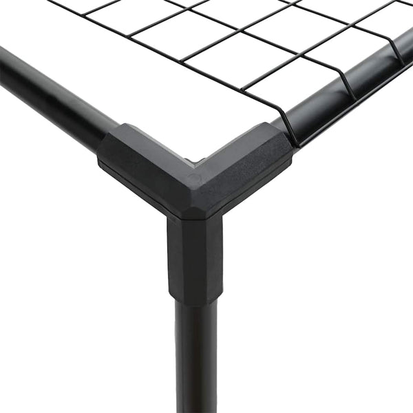 vidaXL Support à plantes à 3 niveaux noir 200 x 32 x 104 cm acier