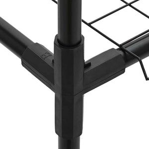 vidaXL Support à plantes à 3 niveaux noir 200 x 32 x 104 cm acier