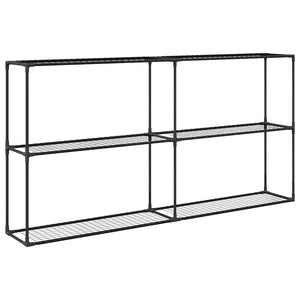 vidaXL Support à plantes à 3 niveaux noir 200 x 32 x 104 cm acier