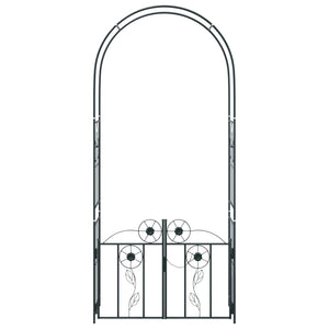 Gartenbogen mit Tor Schwarz 218cm