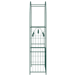 Grüner Gartenbogen mit Tor 102x50x218cm