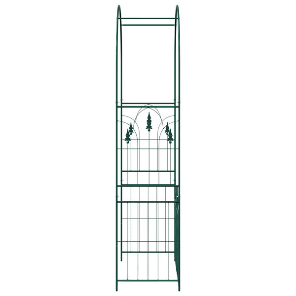 Grüner Gartenbogen mit Tor 102x50x218cm