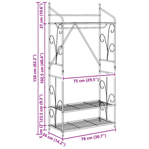 Offener Kleiderschrank 78x36x158cm